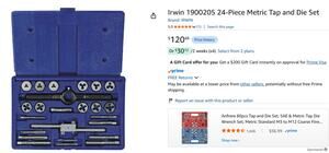 Irwin 1900205 24-Piece Metric Tap and Die Set